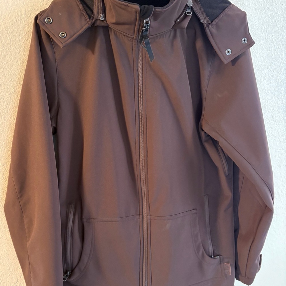 Womens Brown Hooded Jacket